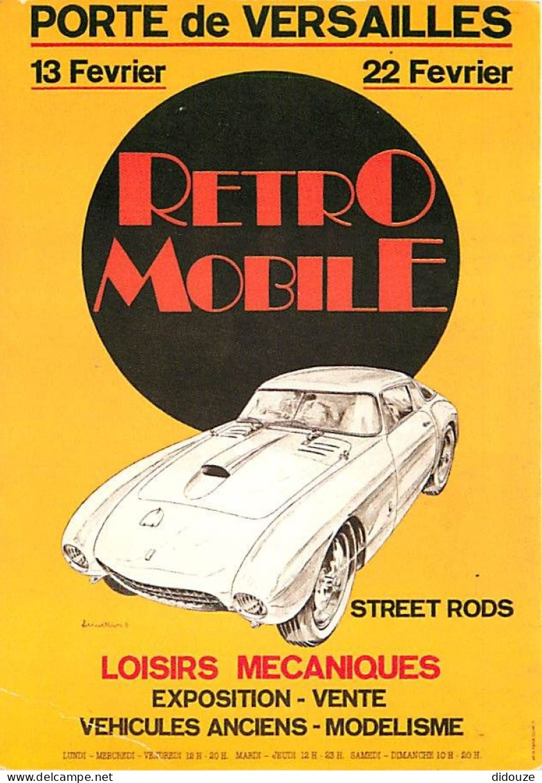 Automobiles - Affiche Retro Mobile 1981 - Ferrari Berlinette - Dessin : Alain Moitrier - Etat Léger Pli Visible - CPM -  - Toerisme