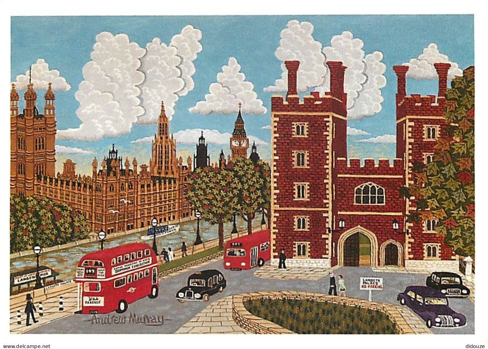 Art - Peinture - Andrew Murray - Lambeth Palace And The Houses Of Parliament - Carte Neuve - CPM - Voir Scans Recto-Vers - Paintings