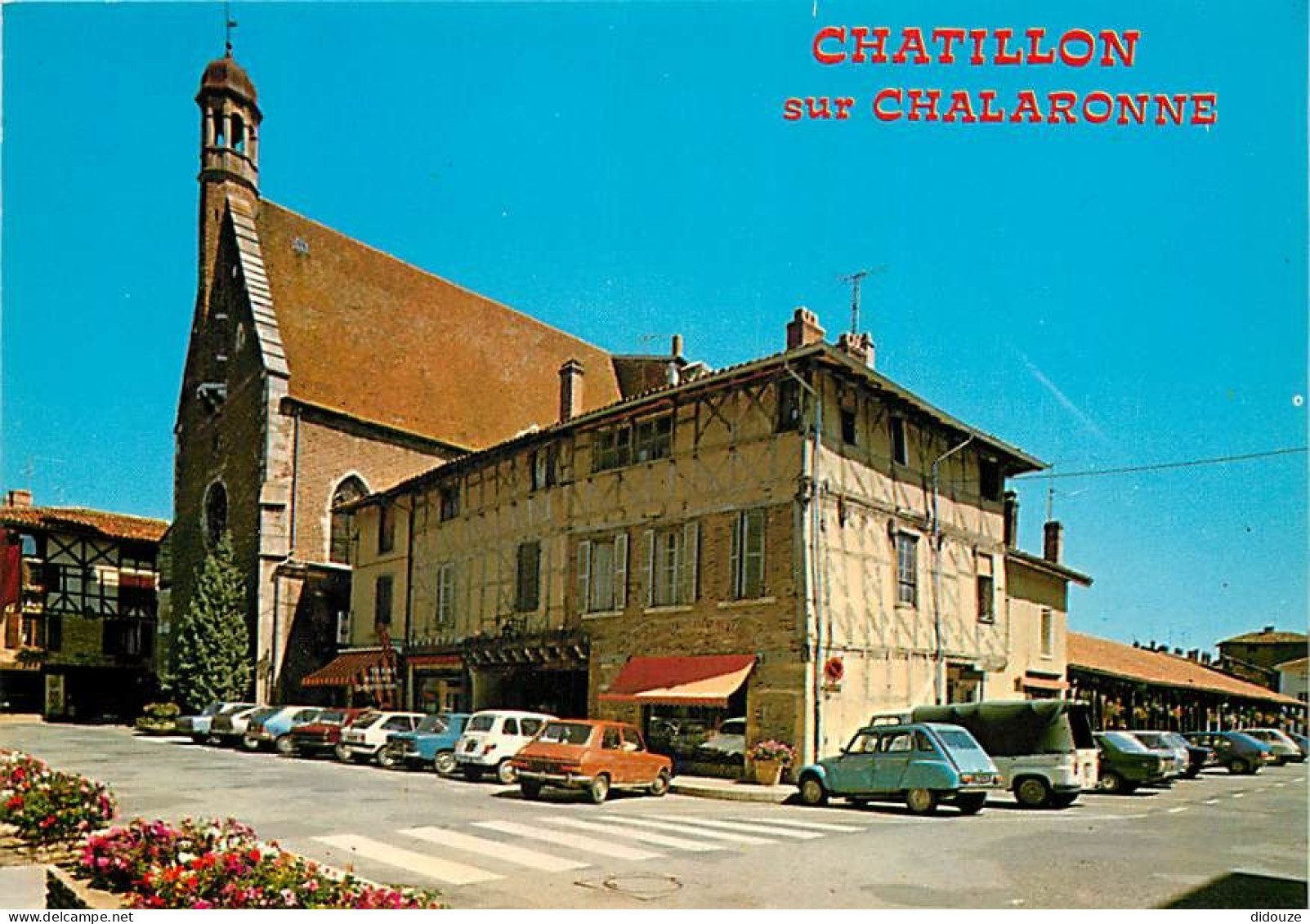 Automobiles - Chatillon Sur Chalaronne - Eglise Saint André - 2CV - CPM - Carte Neuve - Voir Scans Recto-Verso - Toerisme