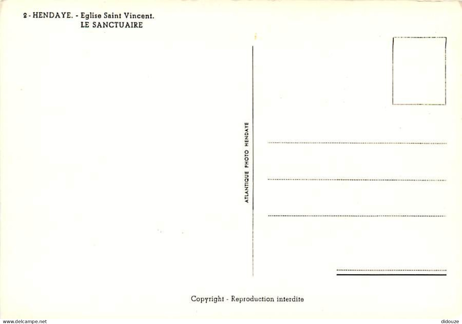 64 - Hendaye - Eglise Saint Vincent - Le Sanctuaire - Carte Neuve - CPM - Voir Scans Recto-Verso - Hendaye