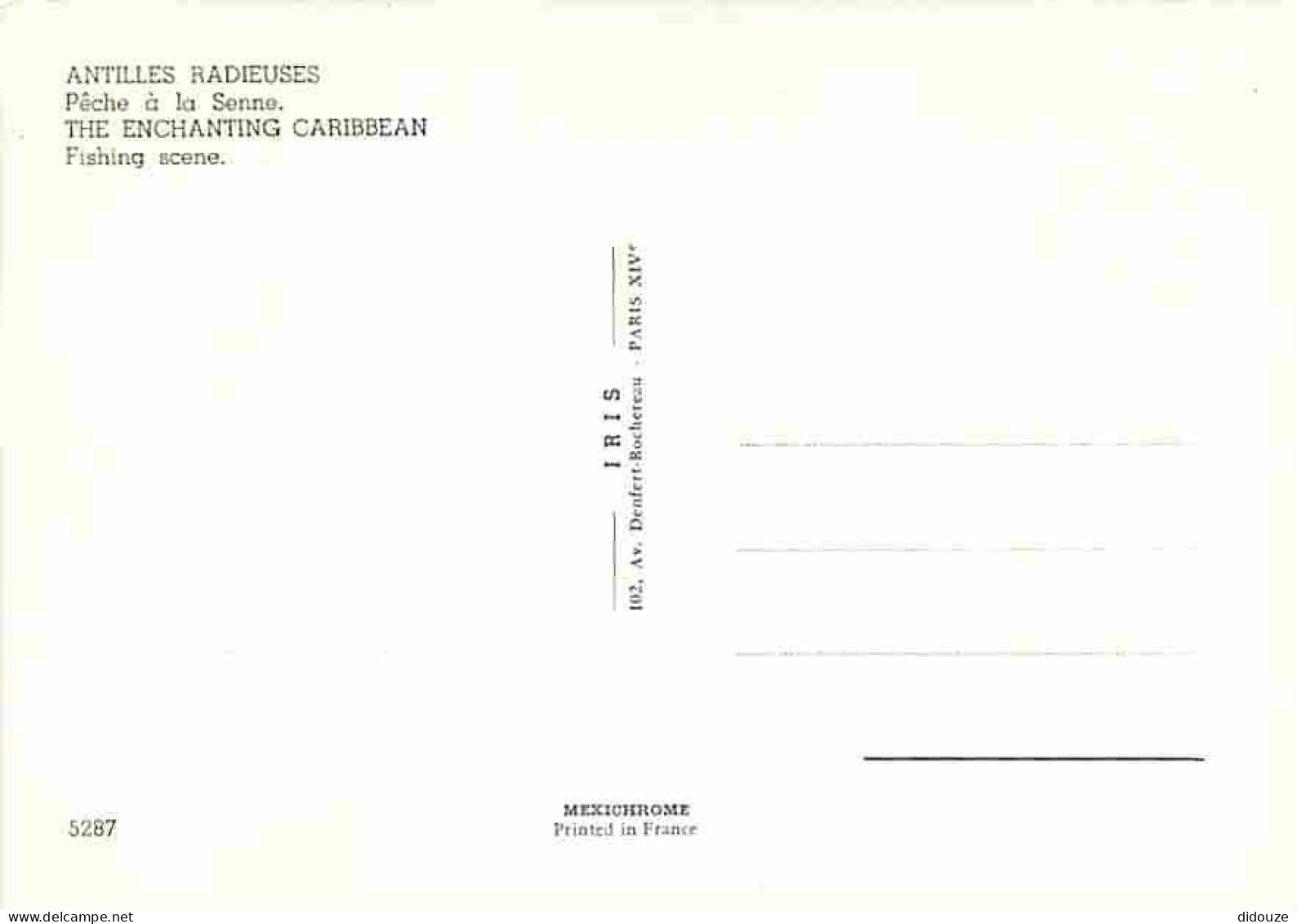 Antilles - Pêche à La Senne - Carte Neuve - CPM - Voir Scans Recto-Verso - Otros & Sin Clasificación