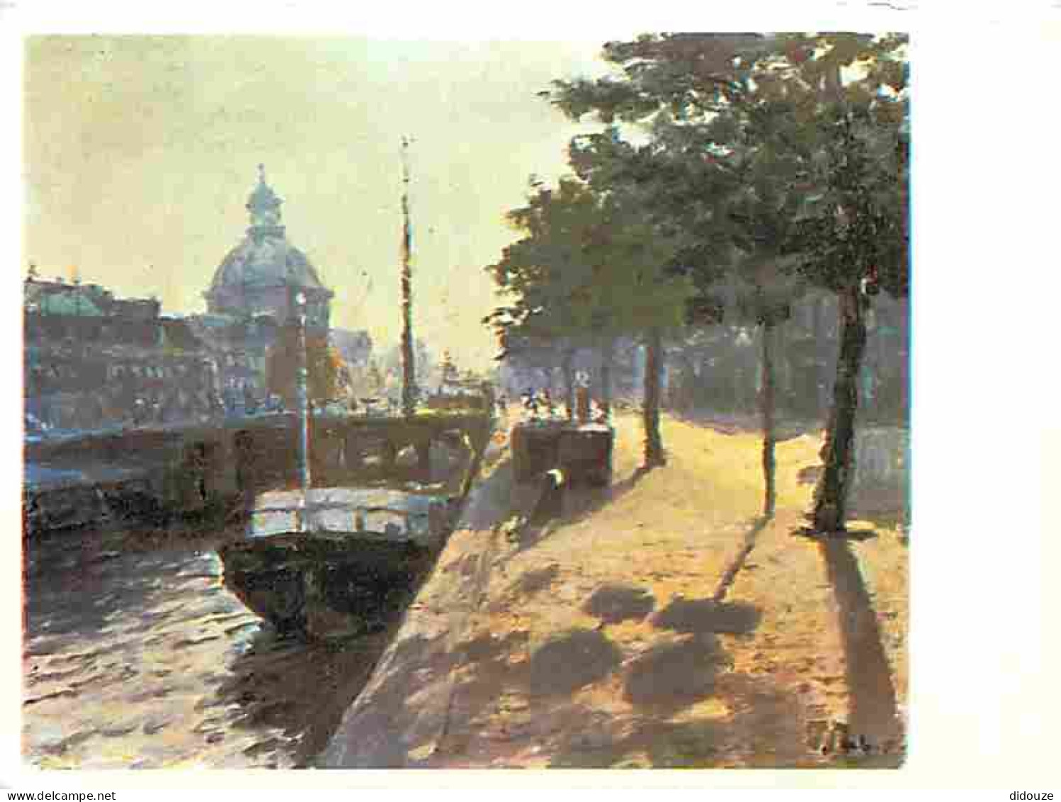 Art - Peinture - P Moleveld - Gracht à Amsterdam - Peint Avec Le Pied - CPM - Voir Scans Recto-Verso - Paintings