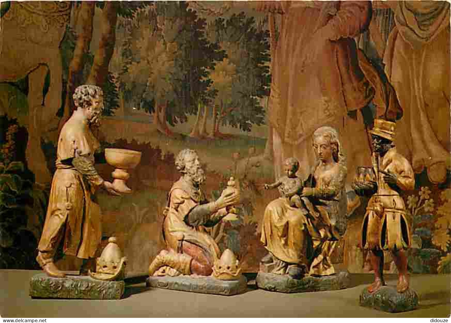 Art - Art Religieux - Chaource - Eglise St Jean Baptiste - L'adoration Des Mages - CPM - Voir Scans Recto-Verso - Paintings, Stained Glasses & Statues