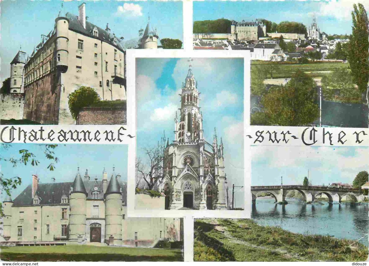 18 - Chateauneuf Sur Cher - Multivues - Carte Dentelée - CPSM Grand Format - Etat Pli Visible - Voir Scans Recto-Verso - Chateauneuf Sur Cher