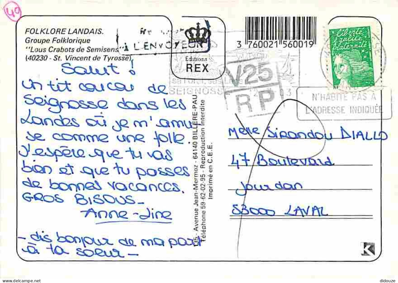 40 - Landes - Folklore - Groupe Folklorique Lous Crabots De Semisens - St Vincent De Tyrosse - Echassiers Landais - CPM  - Autres & Non Classés