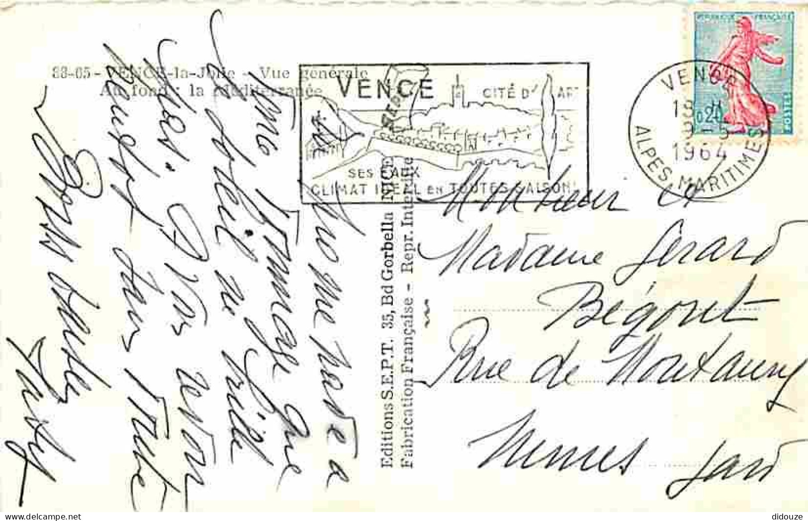 06 - Vence - Vue Générale - Au Fond La Méditerranée - CPM - Voir Scans Recto-Verso - Vence