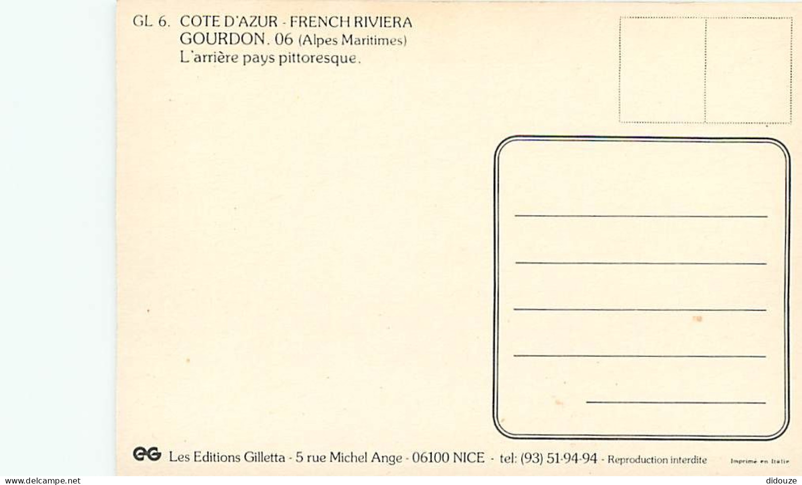 06 - Gourdon - L'arrière Pays Pittoresque - CPM - Carte Neuve - Voir Scans Recto-Verso - Gourdon