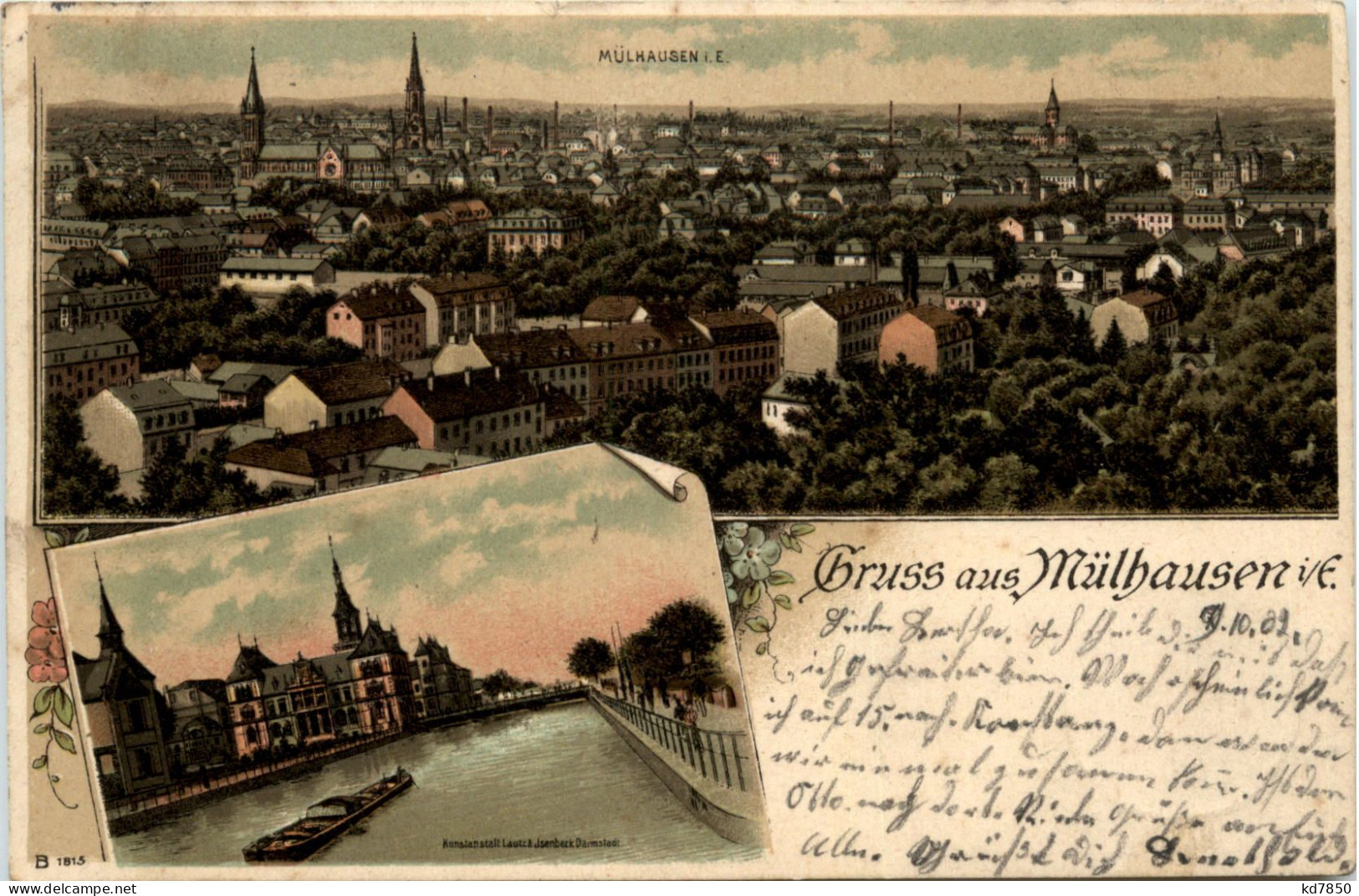 Gruss Aus Mülhausen - Litho - Mulhouse