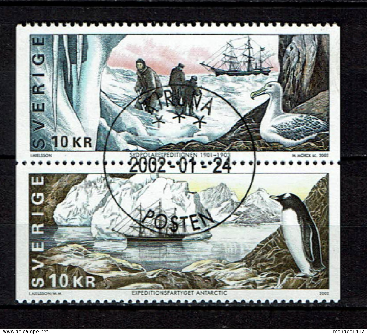 Sweden 2002 - Anniversary Of The First Swedish Antarctica Expedition, By Otto Nordenskjöld - Used - Usados