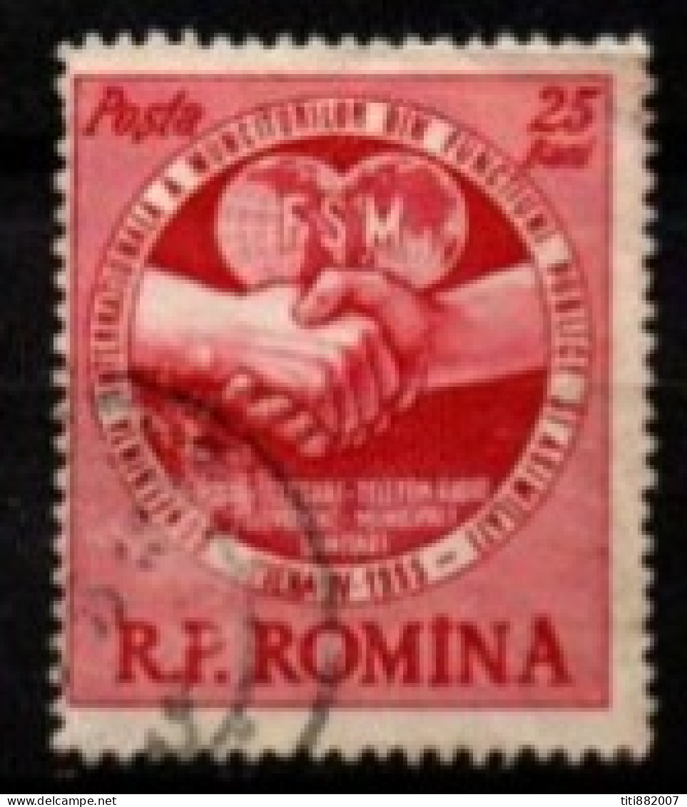 ROUMANIE    -   1955  .  Y&T N° 1373 Oblitéré. Mains - Gebraucht