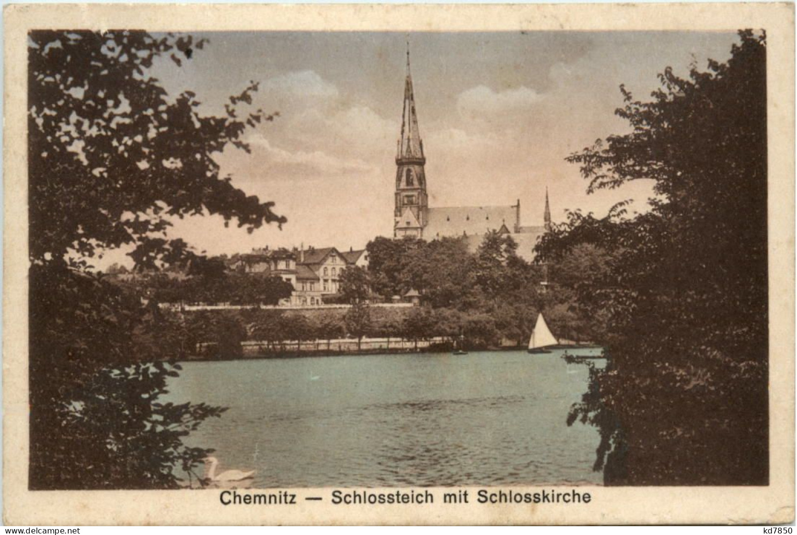 Chemnitz, Schlossteich Mit Schlosskirche - Chemnitz