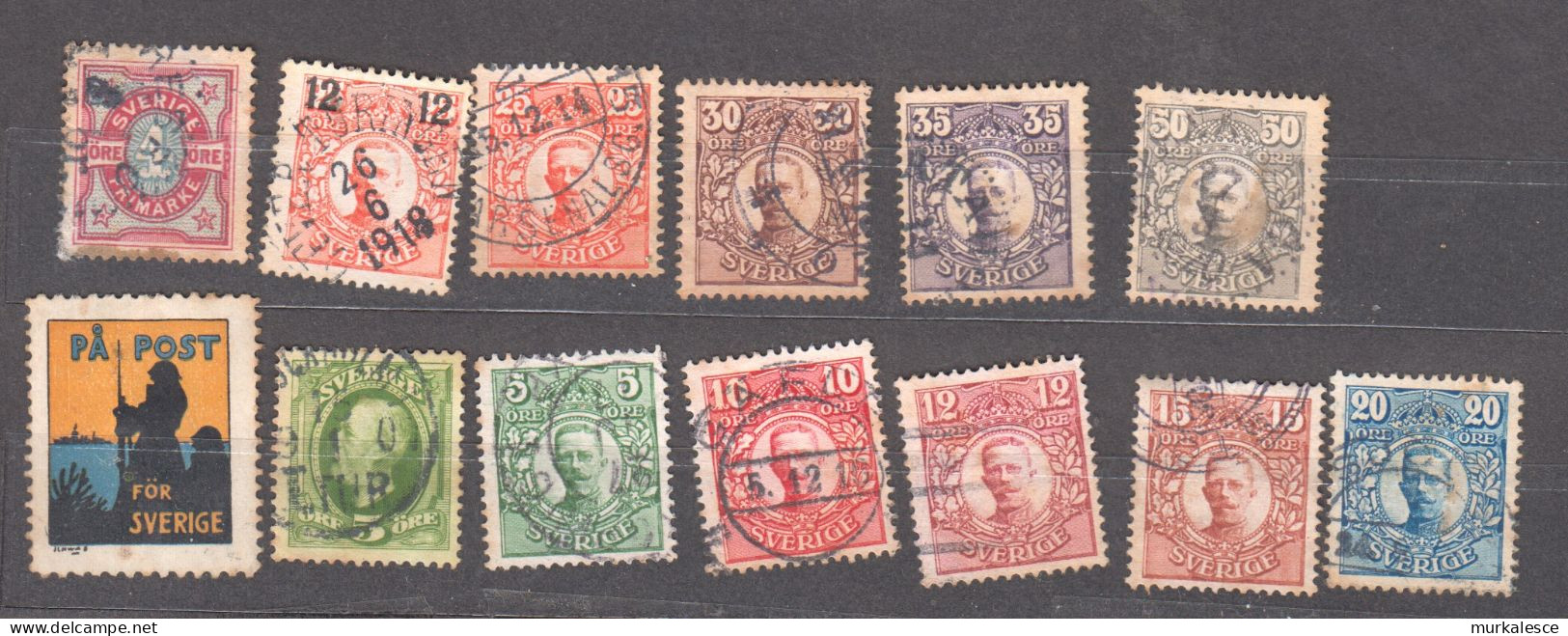 9386  --LOT   STAMPS  SVERIGE - Usati