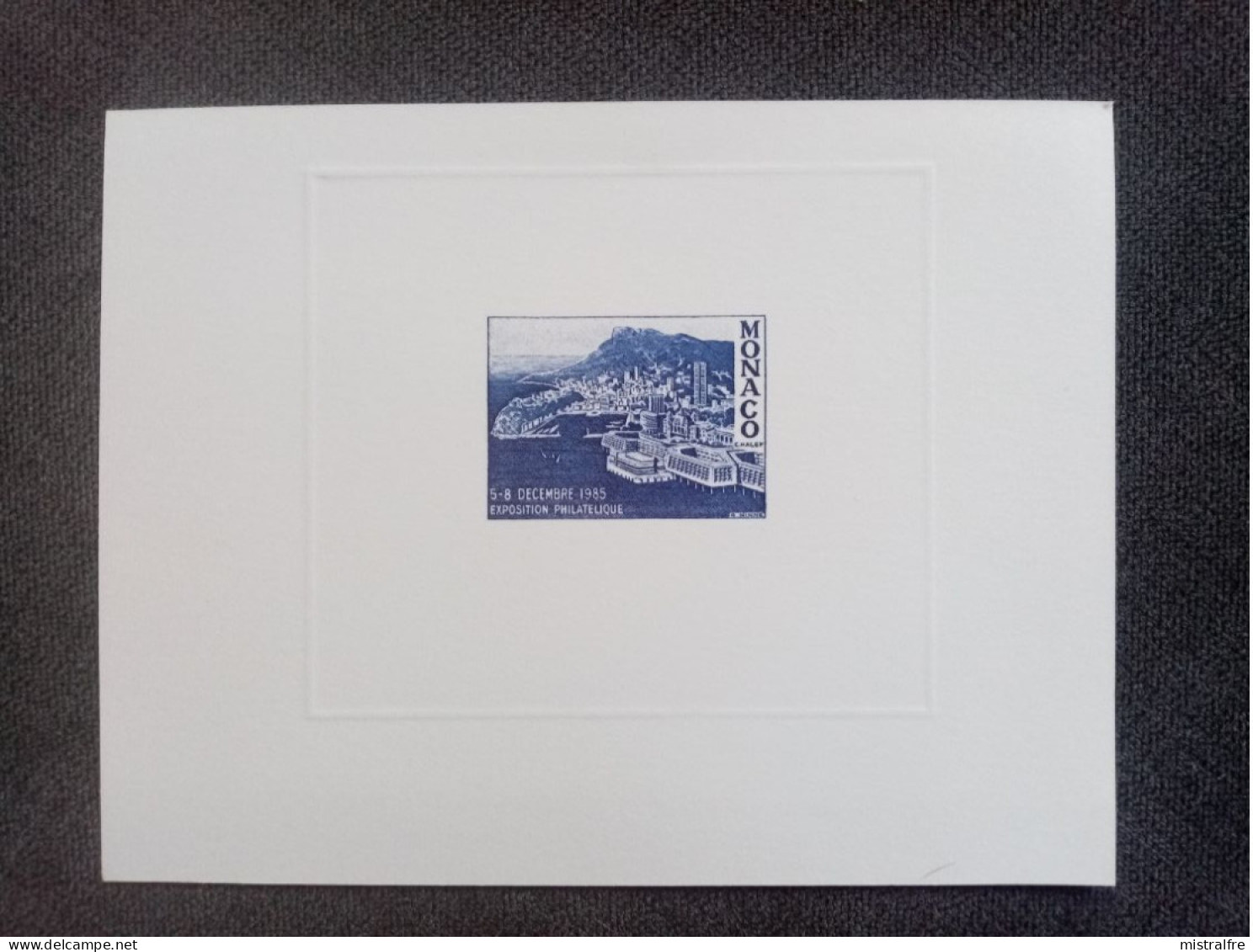 MONACO.1985. " Centenaire Du 1ér Timbre " Epreuve Souvenir Et Essai D'artiste. - Blocks & Sheetlets