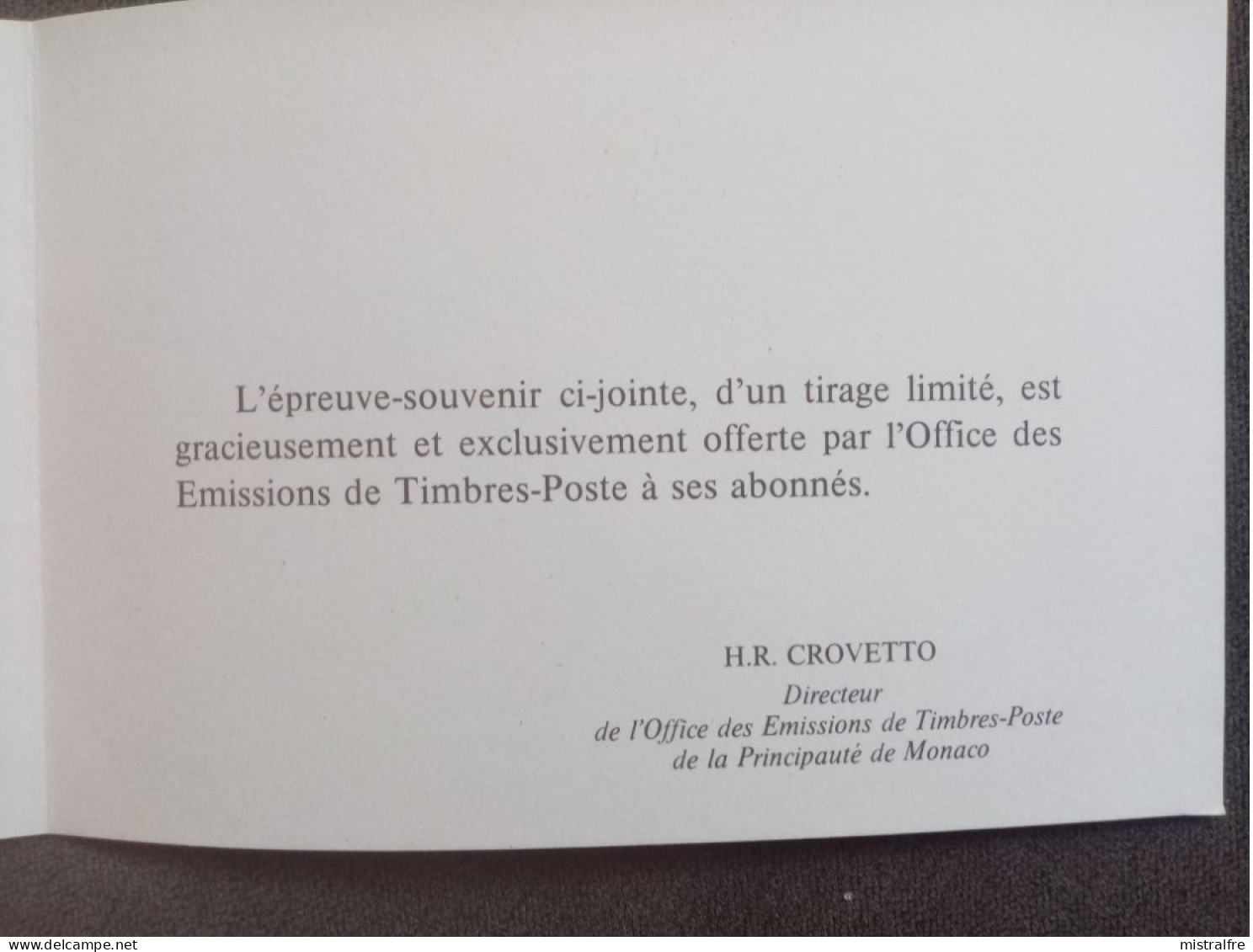 MONACO.1985. " Centenaire du 1ér Timbre " Epreuve souvenir et Essai d'artiste.