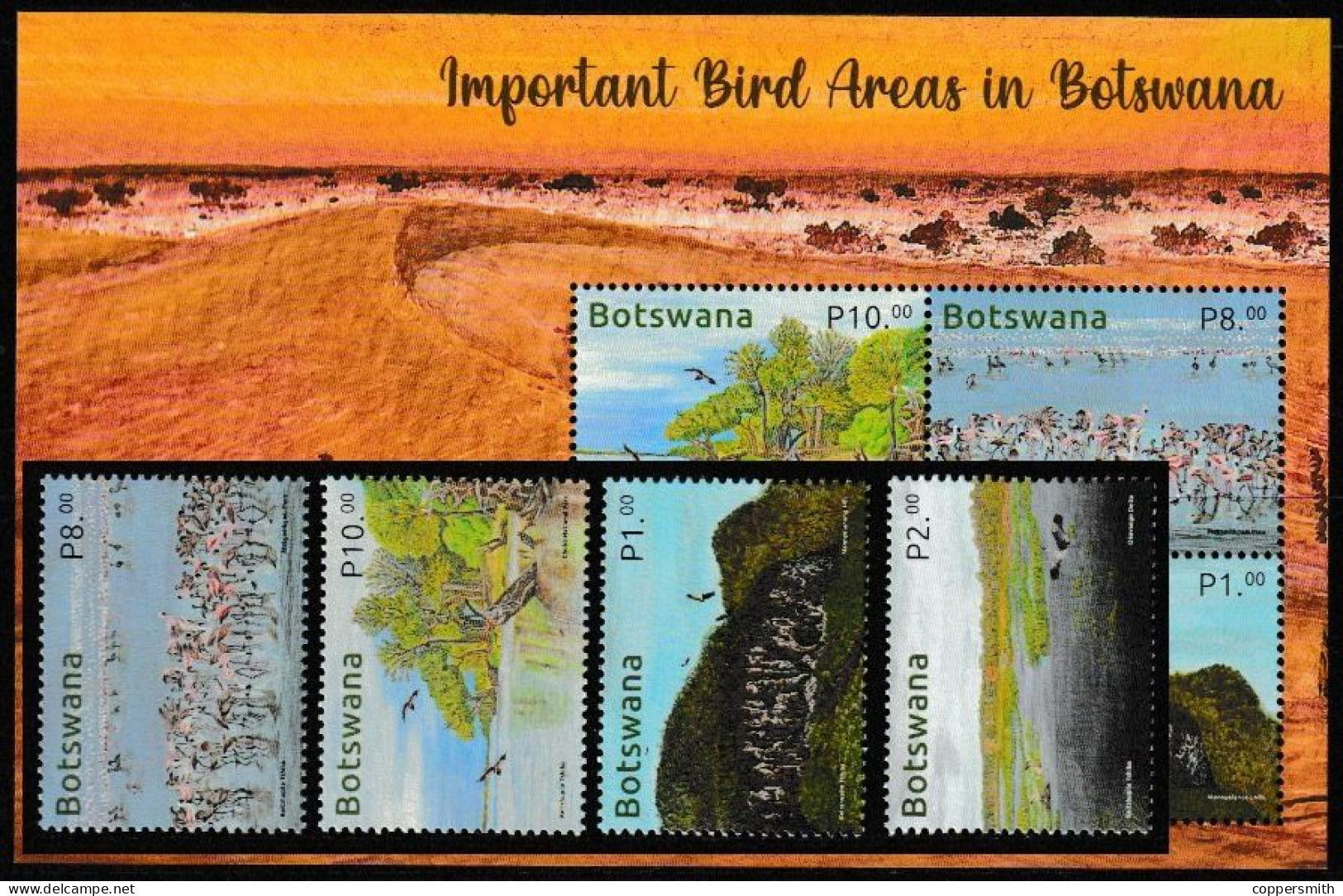 (338-339) Botswana  2022 / Fauna / Animals / Birds / Oiseaux / Vögel ** / Mnh  Michel 1172-75 + BL 76 - Botswana (1966-...)