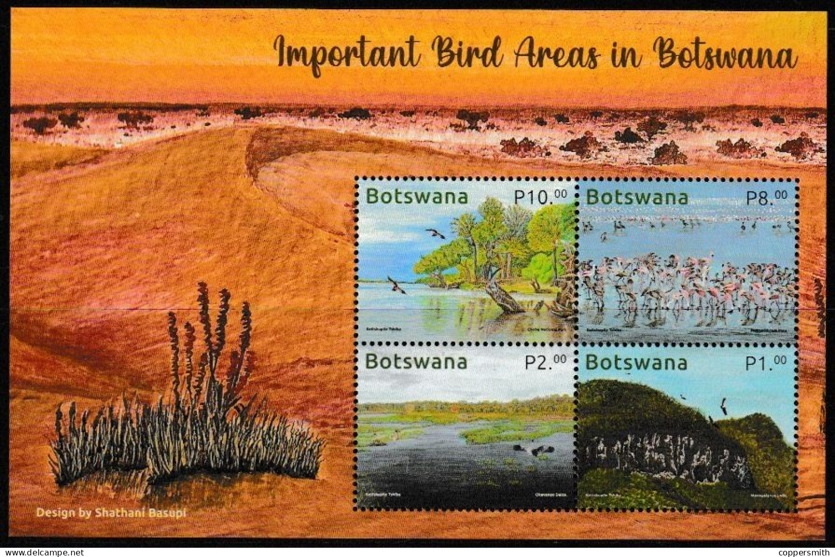 (338-339) Botswana  2022 / Fauna / Animals / Birds / Oiseaux / Vögel ** / Mnh  Michel 1172-75 + BL 76 - Botswana (1966-...)