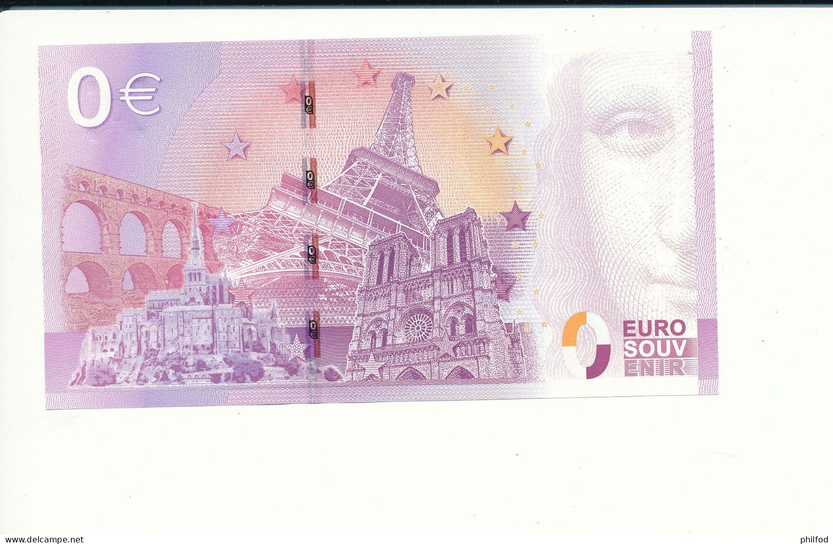 2015-1 - Billet Souvenir - 0 Euro - UEAL - DOMAINE DE CHAUMONT-SUR-LOIRE -  N° 1342 - Billet épuisé - Prove Private