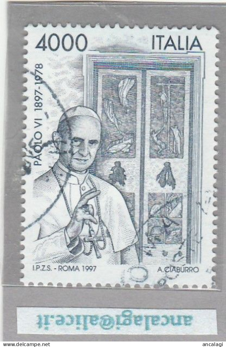 USATI ITALIA 1997 - Ref.0782 "PAPA PAOLO VI° " 1 Val. - - 1991-00: Afgestempeld