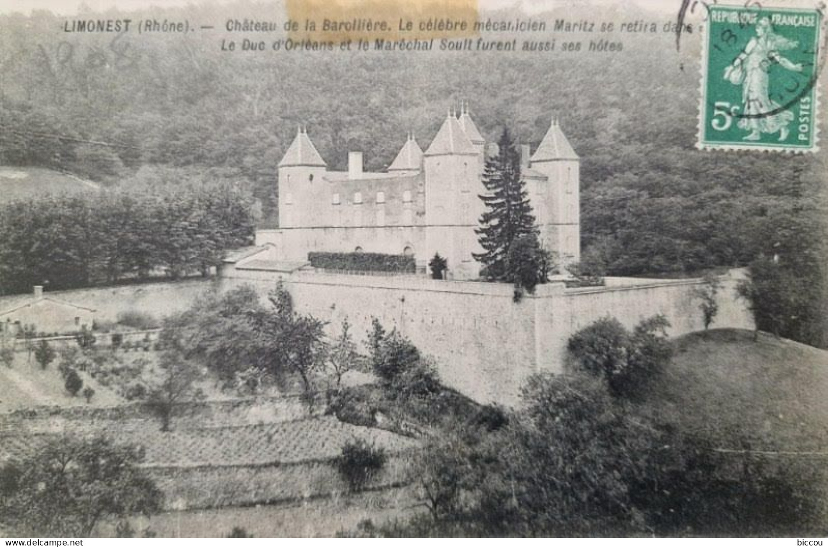 Cpa LIMONEST (Rhône) 69 - 1906 - Château De La Barollière - Le Célèbre Mécanicien Maritz Se Retira... - Limonest