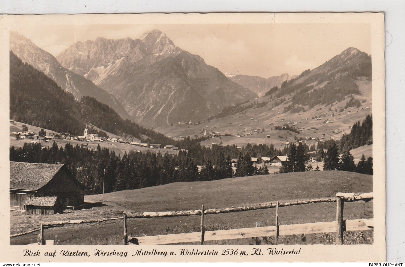 A 6991 RIEZLERN / HIRSCHEGG / MITTELBERG / WILDENSTEIN, 1957 - Kleinwalsertal