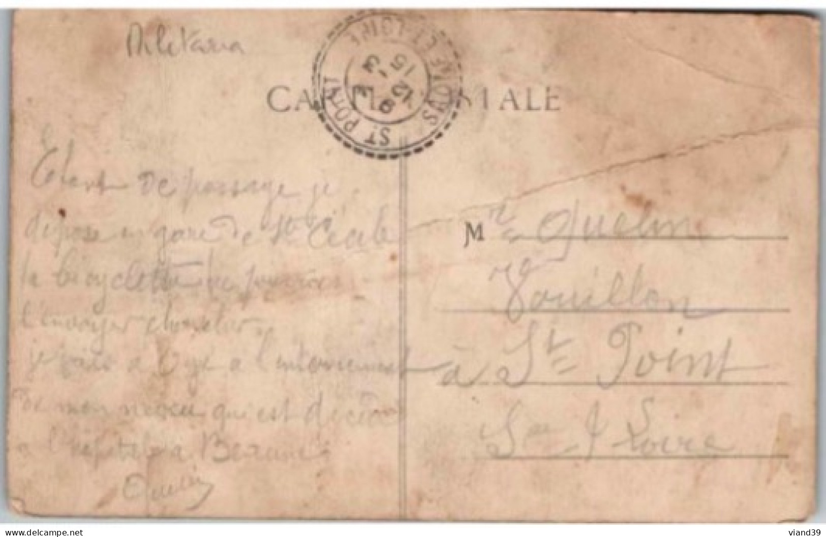 Général. COURRIERES De CASTELNAU.  Commandant L'Armée De Nancy.   Cachet Poste Mars 1915 - Personen