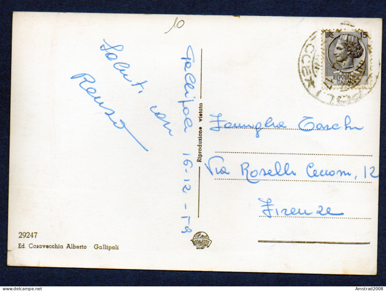 1959 - GALLIPOLI - LIDO S. GIOVANNI  -  ITALIE - Lecce