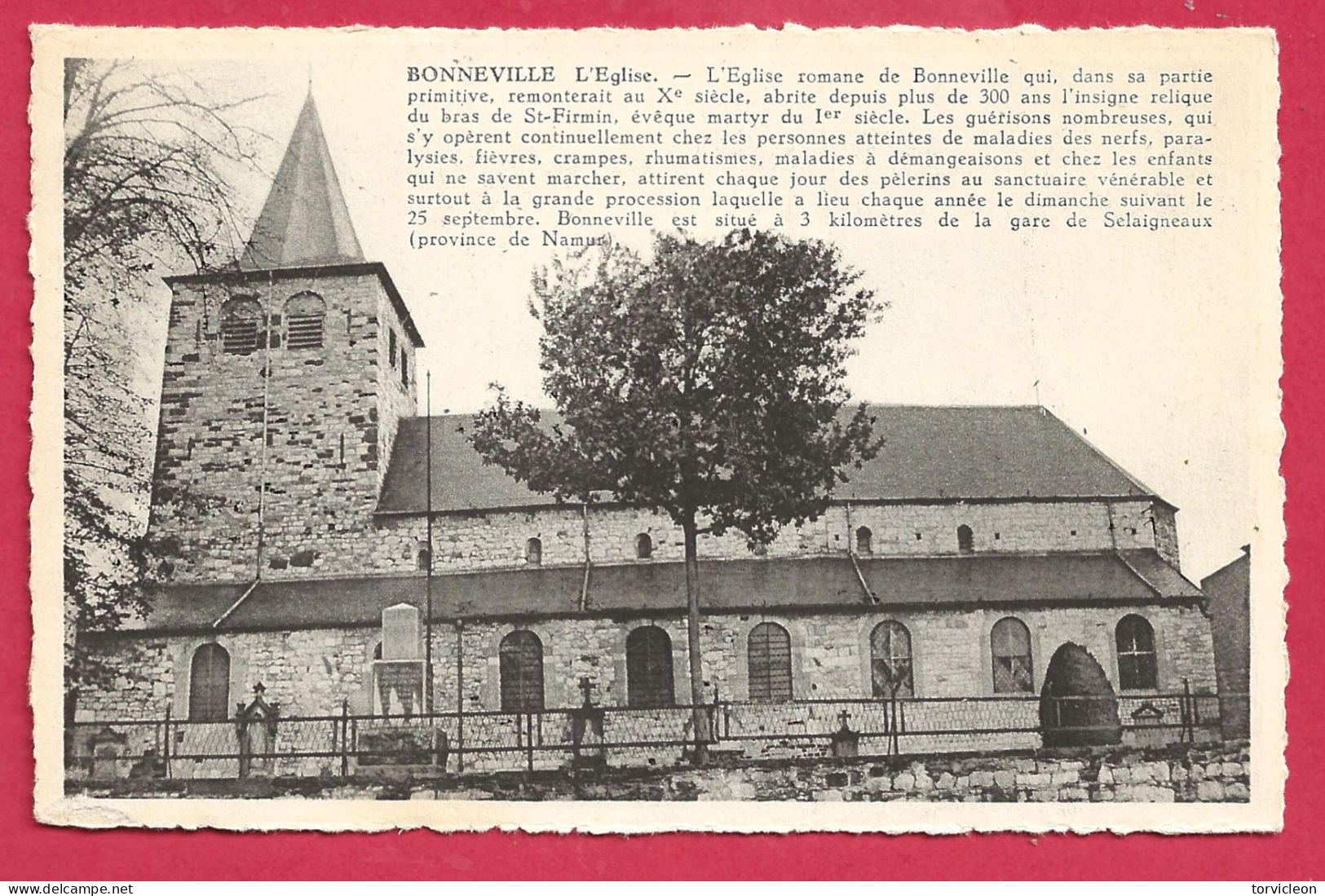 C.P. Bonneville  =  L'  Eglise  Romane - Andenne