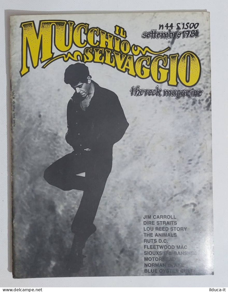 58888 MUCCHIO SELVAGGIO 1981 N. 44 - Jim Carroll / Dire Straits / Animals / Ruts - Musik