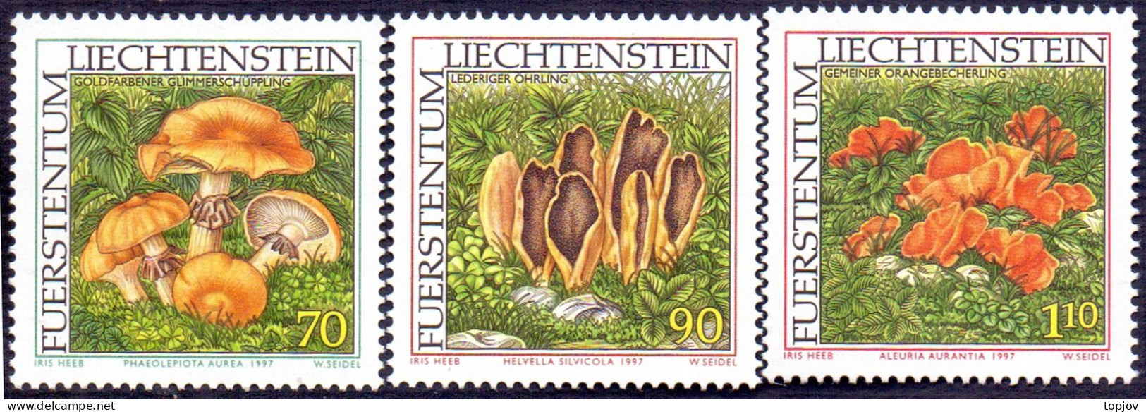 LIECHTENSTEIN - MUSHROOMS  - **MNH - 1997 - Funghi