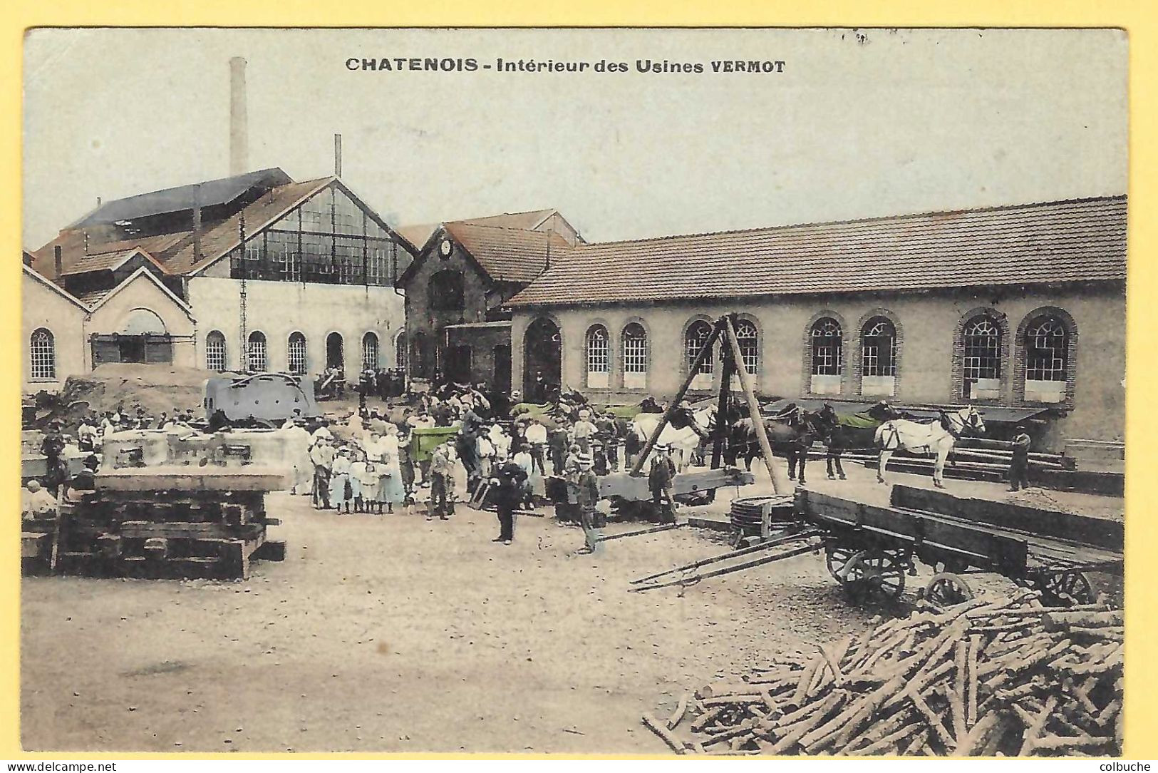 90 - CHATENOIS +++ Intérieur Des Usines Vermot +++ Carte Colorisée +++ Très Animée +++ Rare +++ - Châtenois-les-Forges