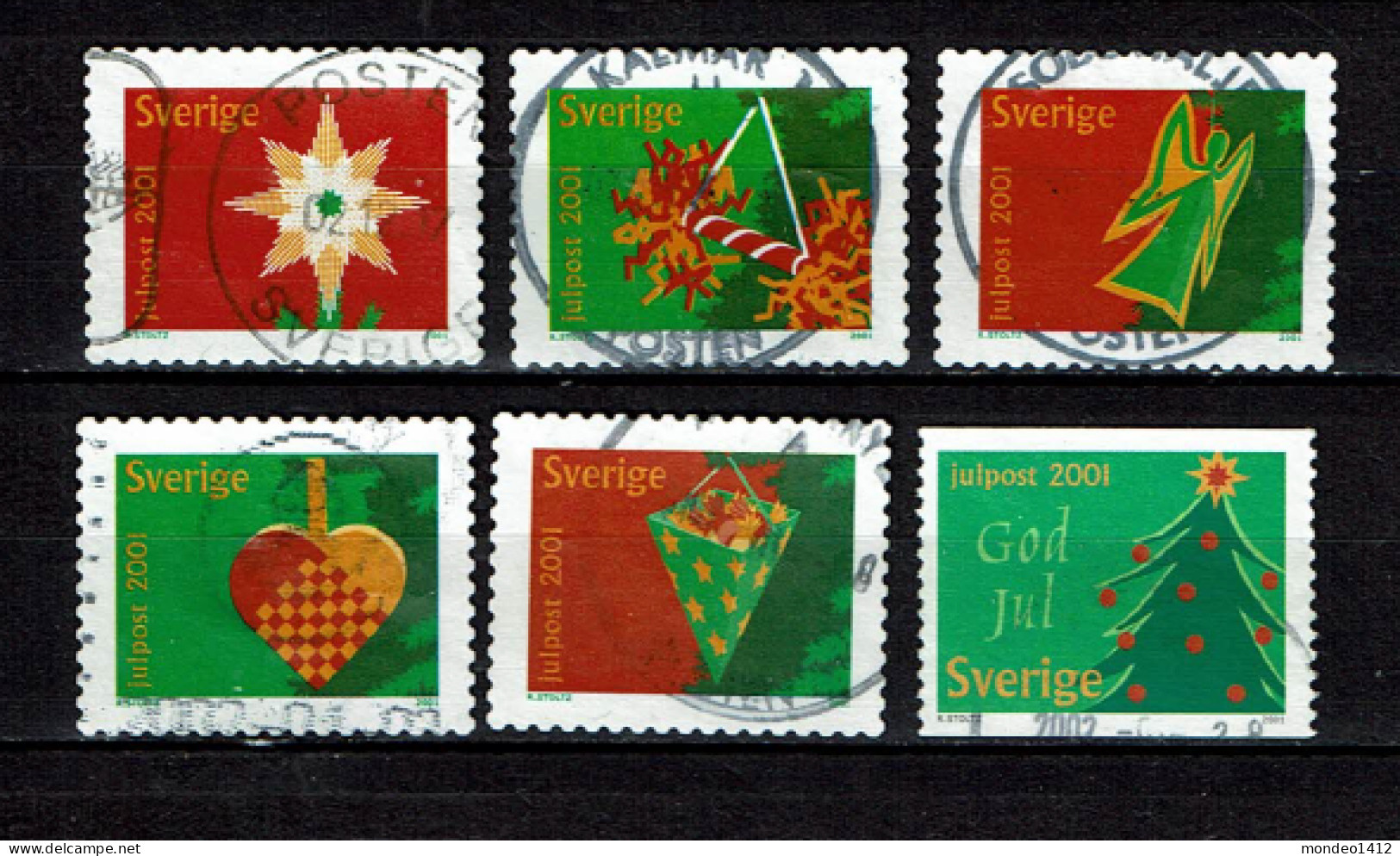 Sweden 2001 - Merry Christmas, Noël, Weihnachten - Used - Oblitérés