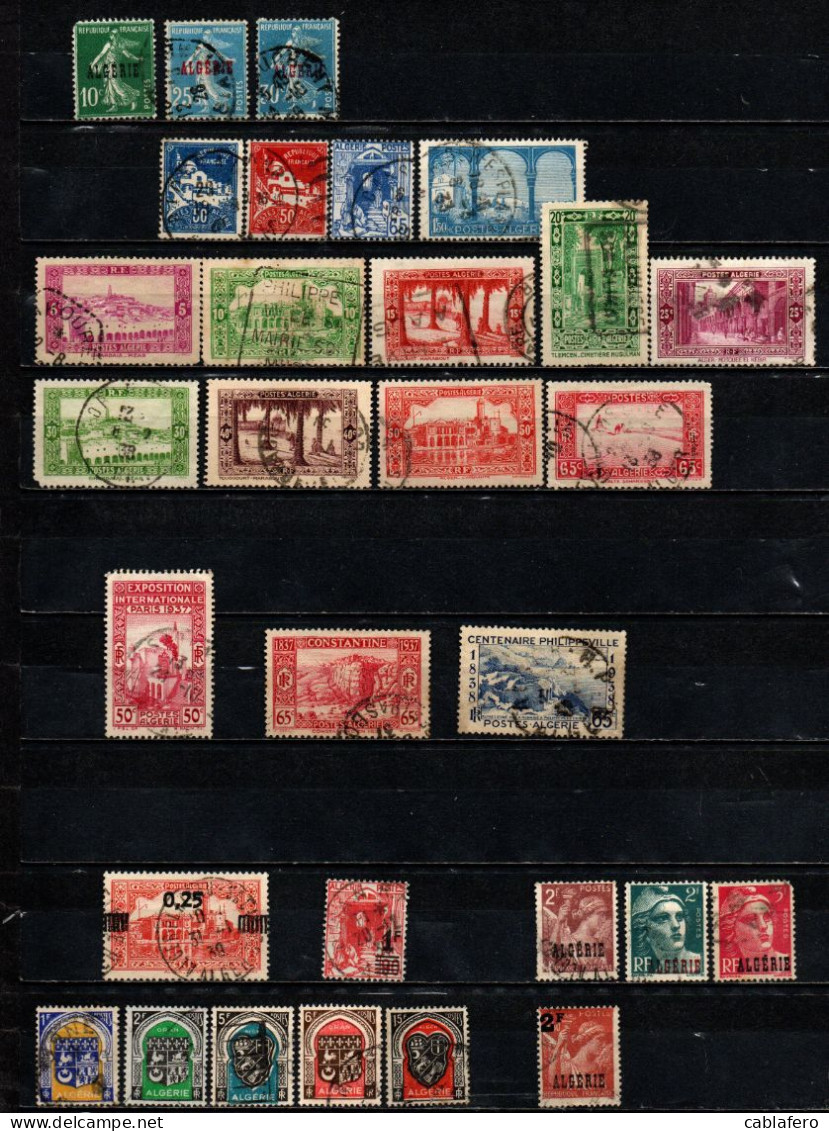 ALGERIA COLONIA FRANCESE - LOTTO FRANCOBOLLI USATI - Collections, Lots & Series