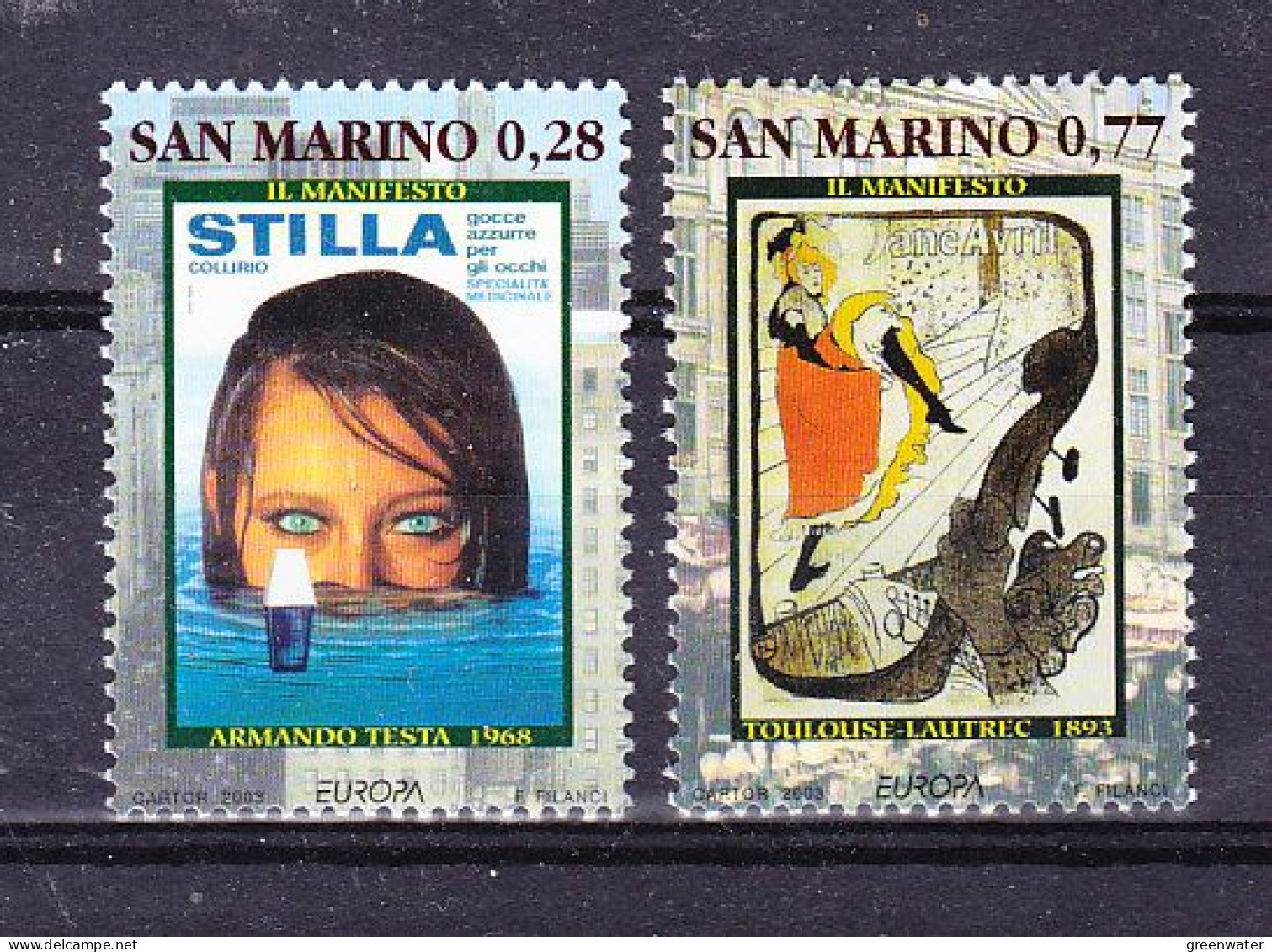 Europa Cept 2003 San Marino 2v ** Mnh (59556B) ROCK BOTTOM - 2003