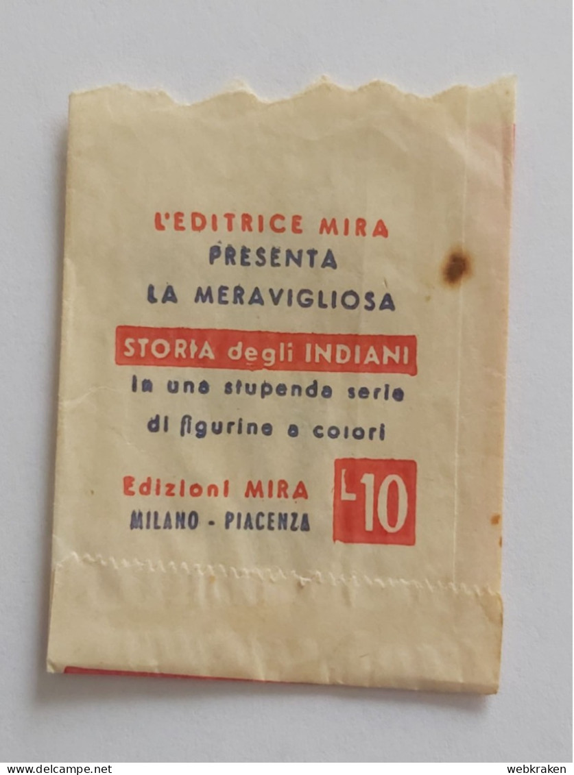 BUSTINA VUOTA FIGURINE STORIA DEGLI INDIANI EDITRICE MIRA PIACENZA - Altri & Non Classificati