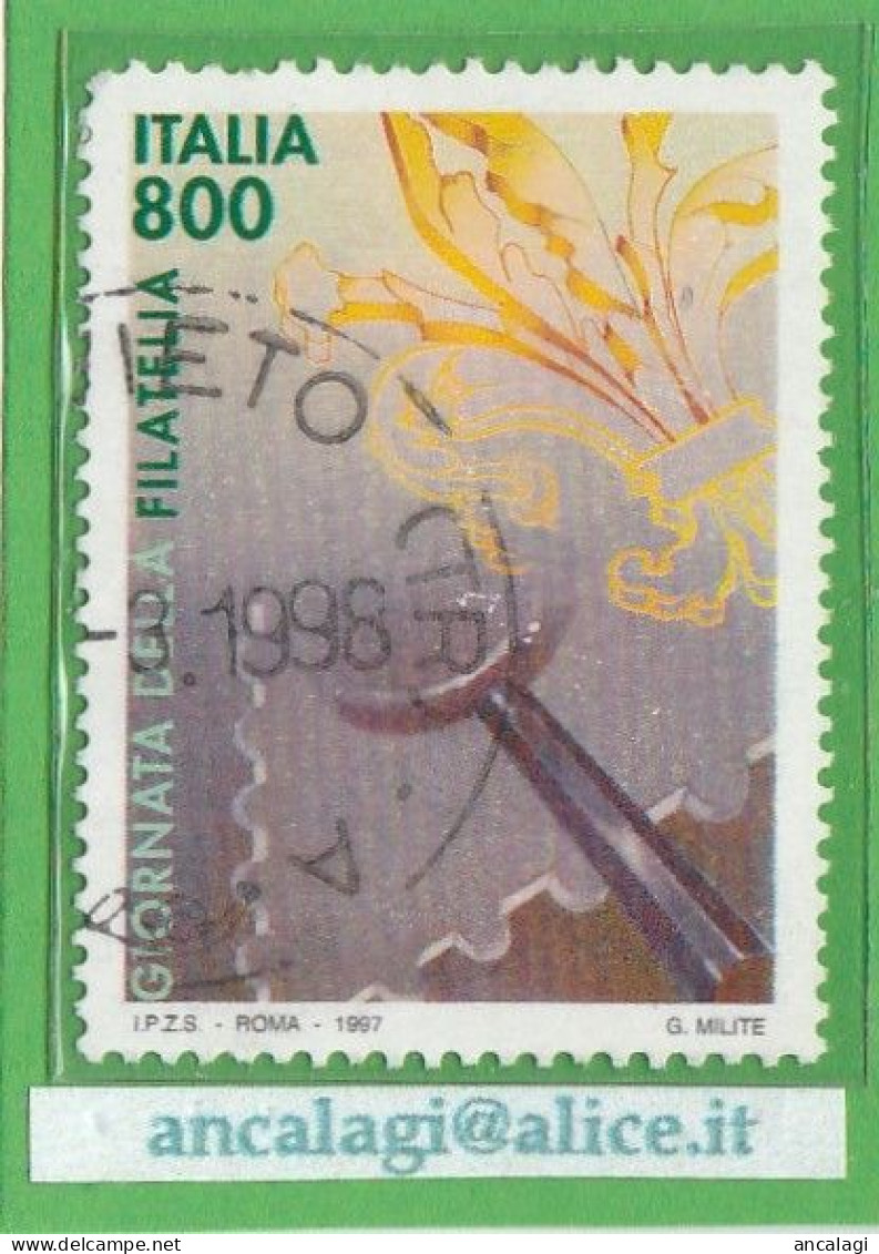 USATI ITALIA 1997 - Ref.0787 "GIORNATA DELLA FILATELIA" 1 Val. - - 1991-00: Usados