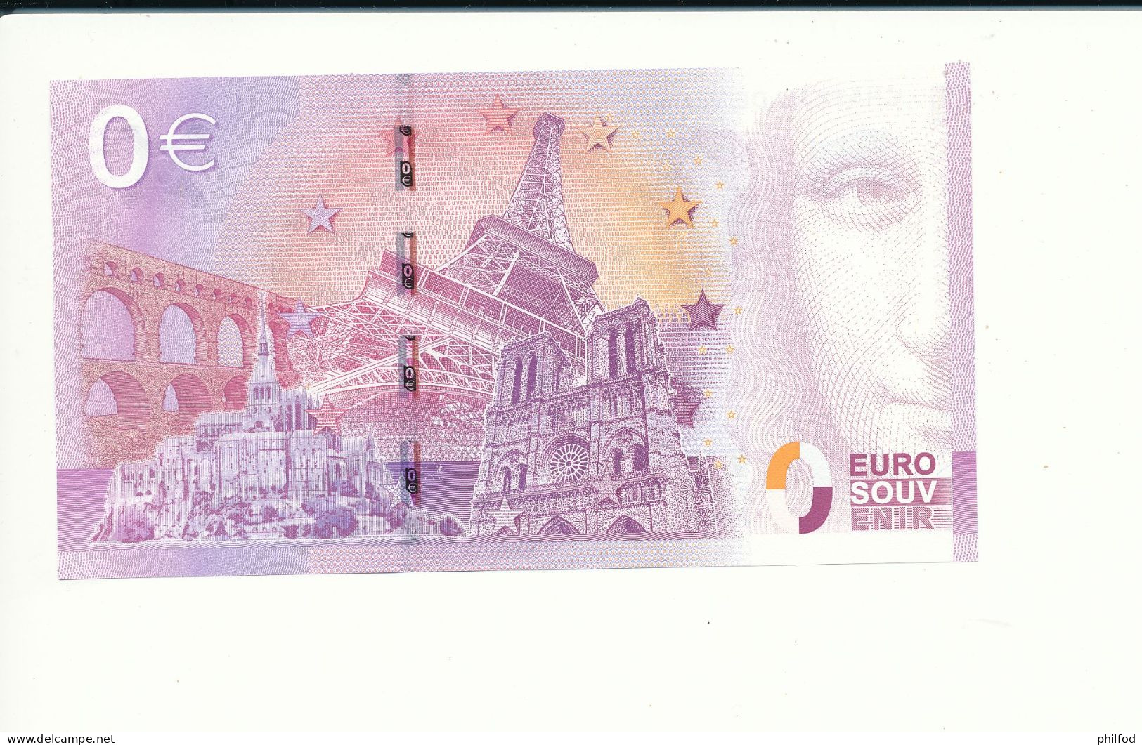 2015-1 - Billet Souvenir - 0 Euro - UEBV - CHÂTEAU DE VAUX-LE-VICOMTE-  n° 6466 - Billet épuisé - Essais Privés / Non-officiels