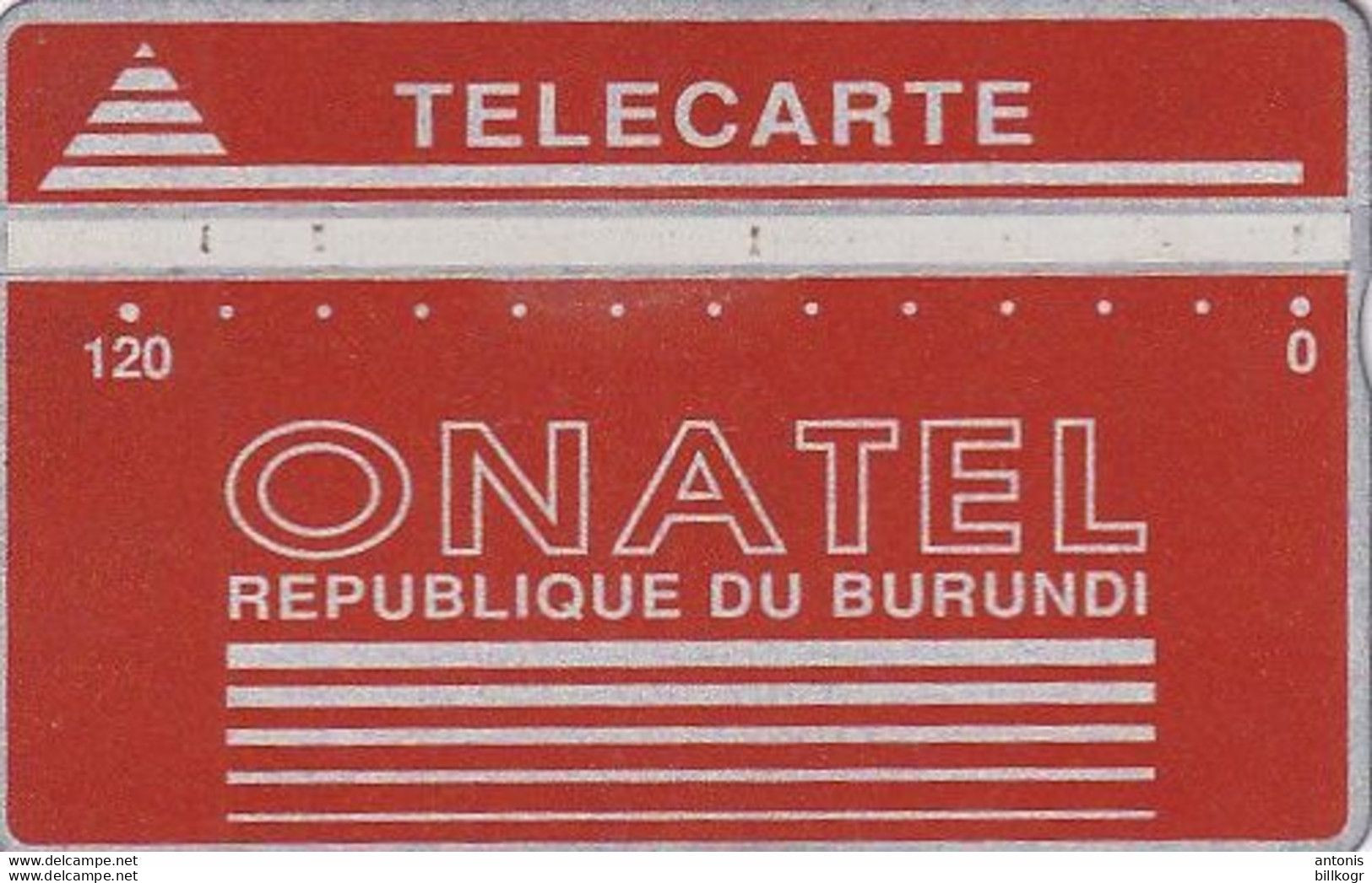 BURUNDI - Onatel Logo(red 120 Units), CN : 406A, Tirage 12000, Used - Burundi