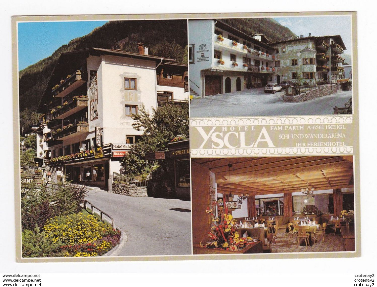 Autriche ISCHGL HOTEL YSCLA Fam Parth Dusche Bad Balkon Café Restaurant Taja Werbestudio Landeck VOIR DOS - Ischgl