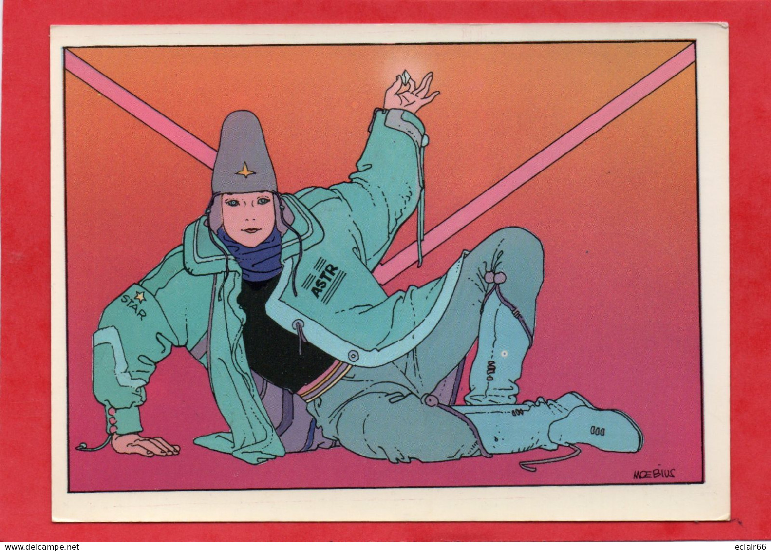 CPM BD MOEBIUS   LA FILLE AU CRISTAL CPM   Année 1983 EDITGENTIANE  ARTEFACT IMPECCABLE - Bandes Dessinées