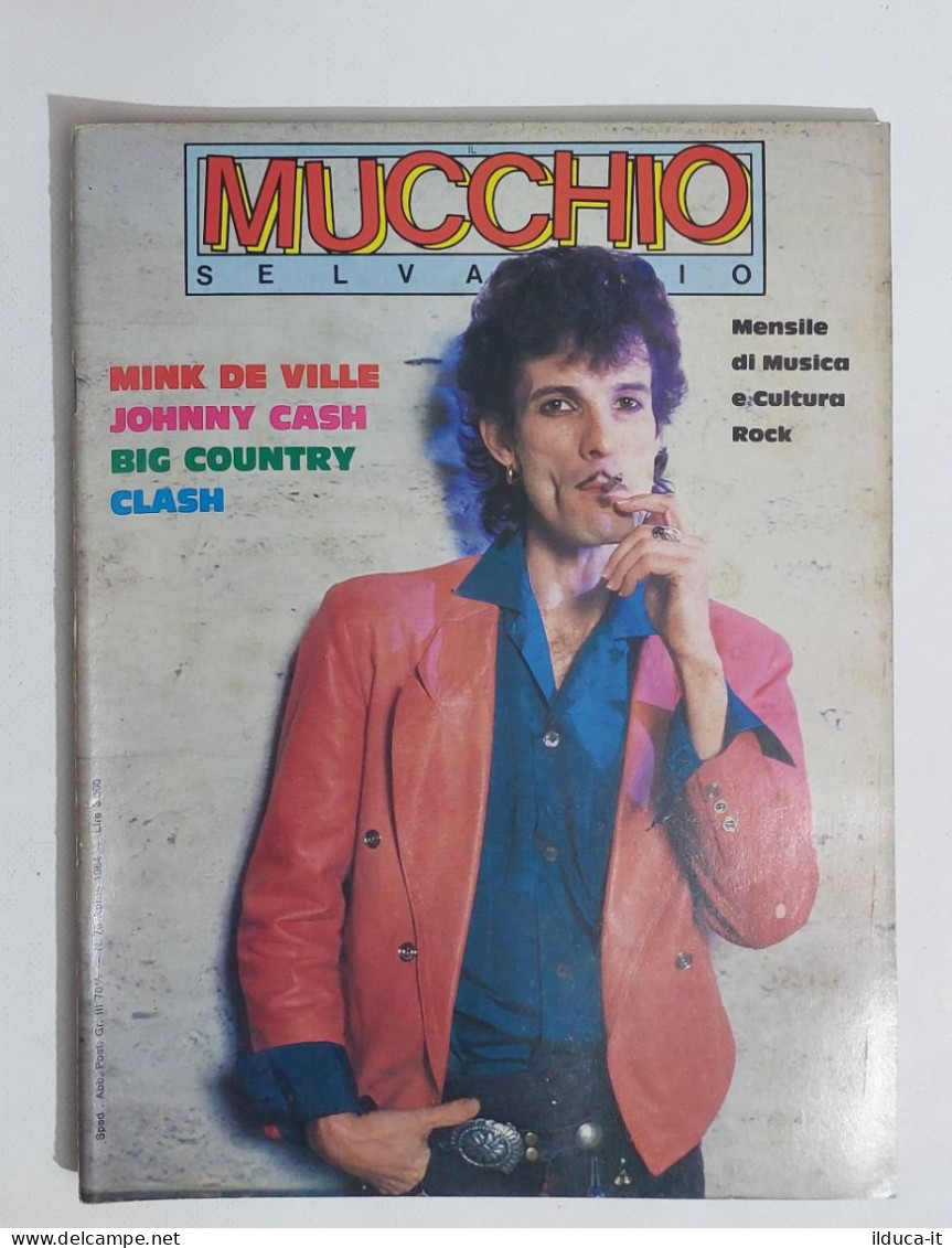 58915 MUCCHIO SELVAGGIO 1984 N. 75 - Mink De Ville / Johnny Cash / Clash - Música