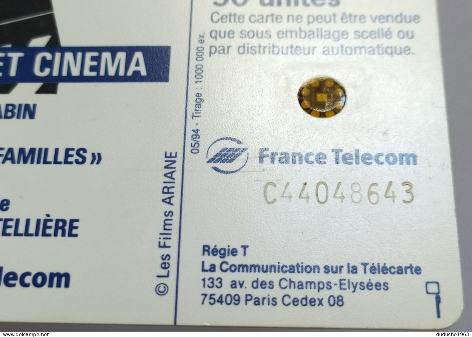 Télécarte France - Téléphone Et Cinéma - Jean Gabin - Zonder Classificatie