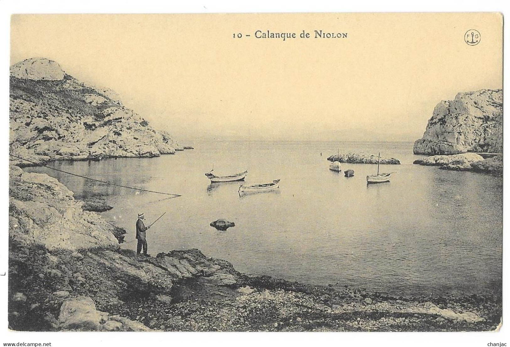 Cpa. 06 LE ROVE (ar. Aix En Provence) Calanque De NIOLON (animée) N° 10  Ed. F.G. (rare) - Other & Unclassified