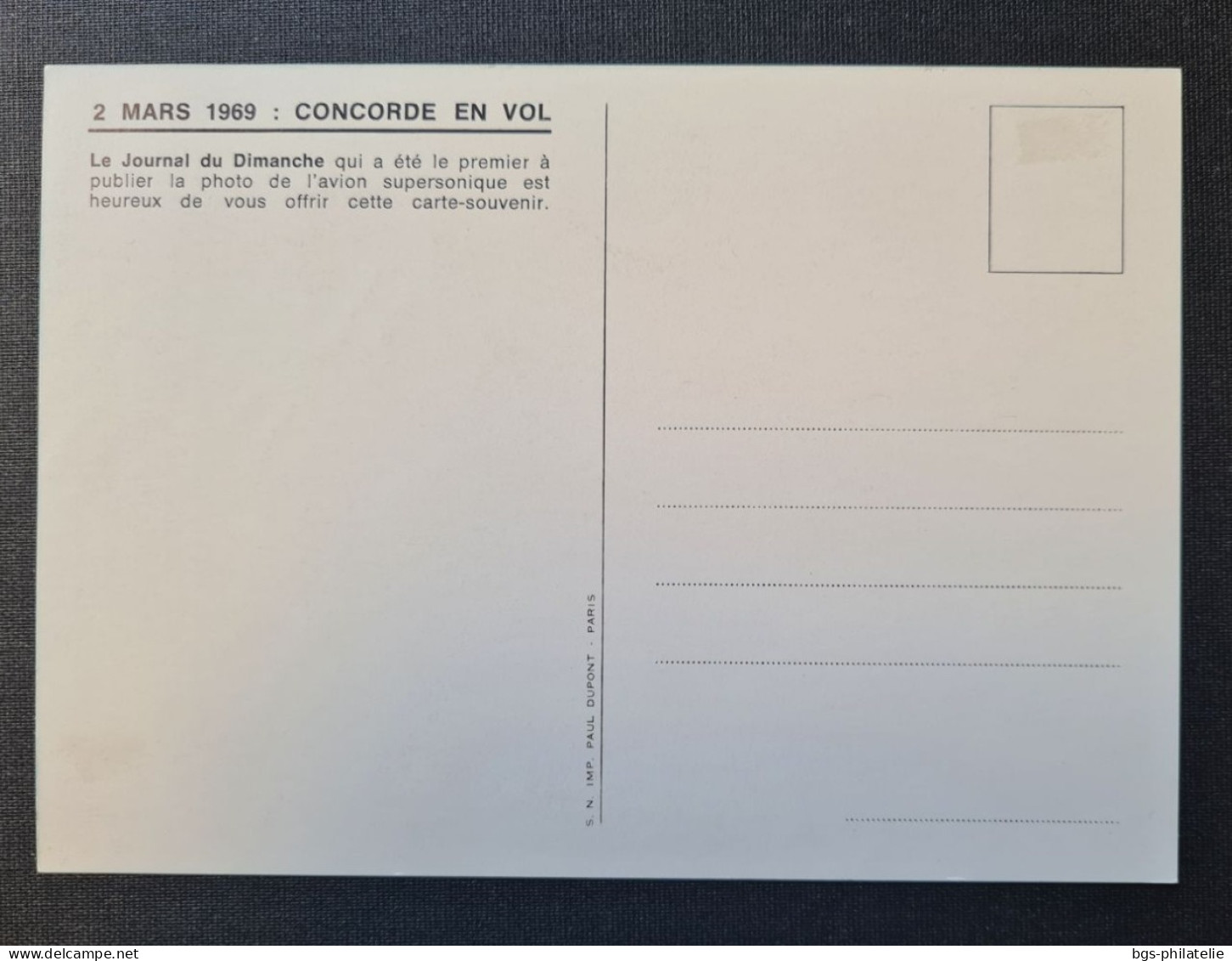 Concorde Sur Carte Postale. - Concorde