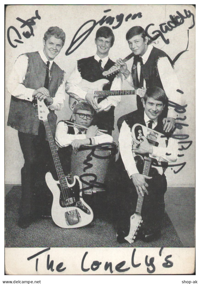 Y28849/ The Lonely`s  Beat- Popgruppe Autogramme  Autogrammkarte 1966 - Autographs