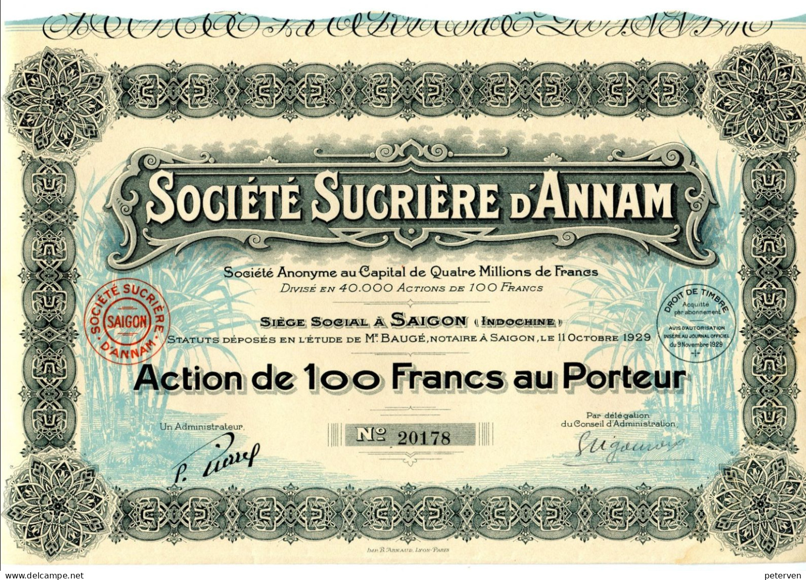 Société SUCRIÈRE D'ANNAM - Agricultura