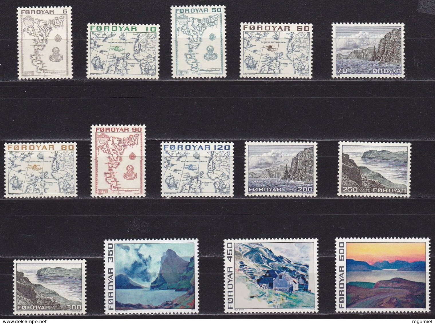 Feroe   1/14 ** MNH. 1975 - Islas Faeroes