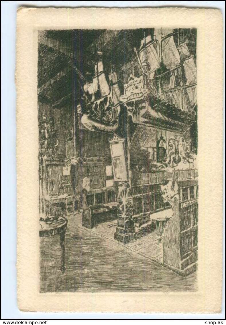 Y24315/ Lübeck Schiffergesellschaft Kupferdruck AK Ca.1920 - Luebeck-Travemuende