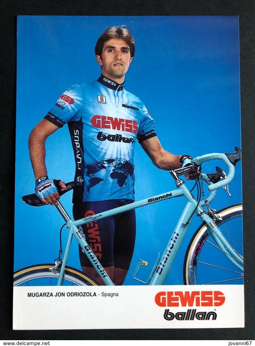 Mugarza Jon Odriozola - Gewiss - Ballan - 1995 - Carte / Card - Cyclists - Cyclisme - Ciclismo -wielrennen - Ciclismo