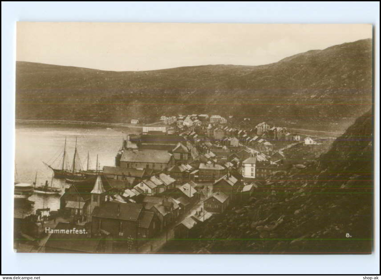 S3506/ Hammerfest Norwegen Foto Trinks-Bildkarte AK-Format Ca.1925    - Norvège