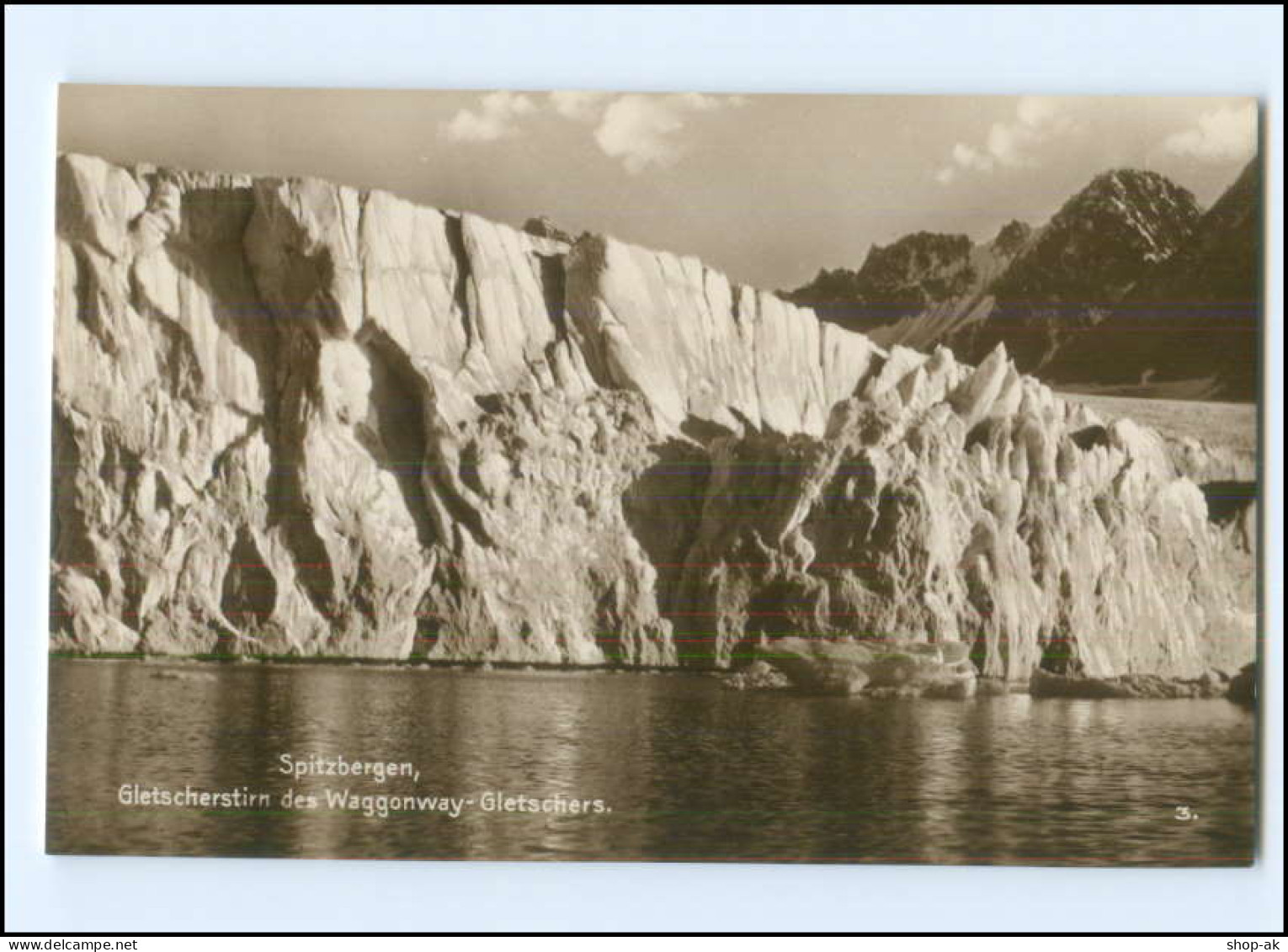 S3417/ Spitzbergen Waggonway-Gletscher Trinks-Bildkarte AK-Format Ca.1925 - Noruega